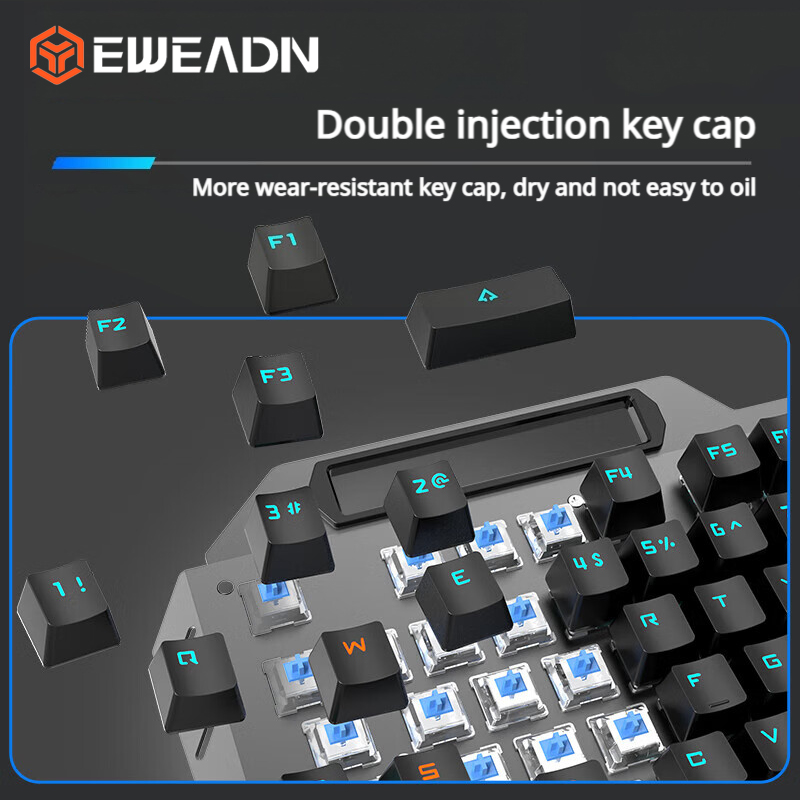 EWEADN TK900 Mechanical Keyboa - Keyboard Gaming Mac ulasan dan harga