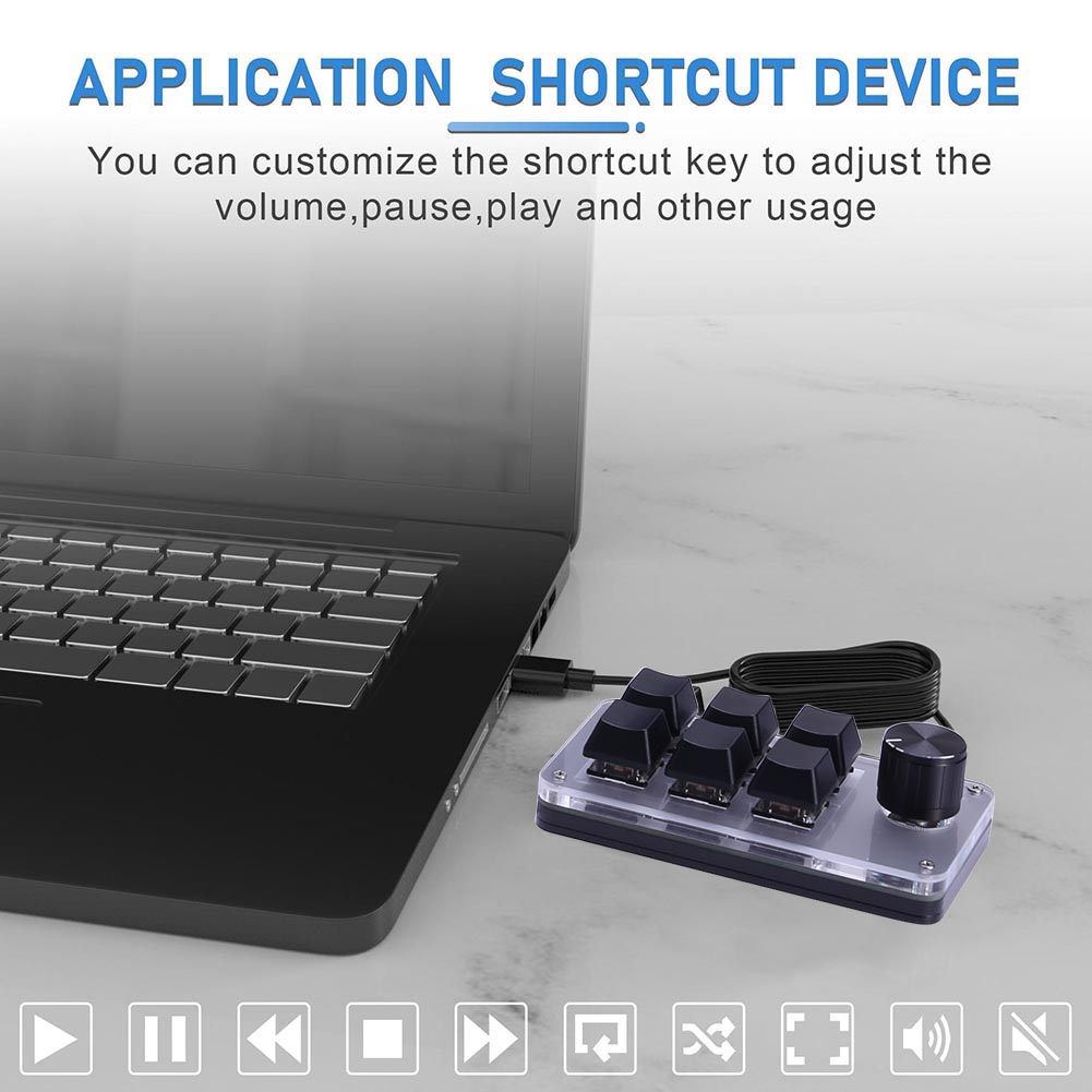 6 Key 1 Knob One Handed Mechan - Gaming Keyboard 1 Hand ulasan dan harga
