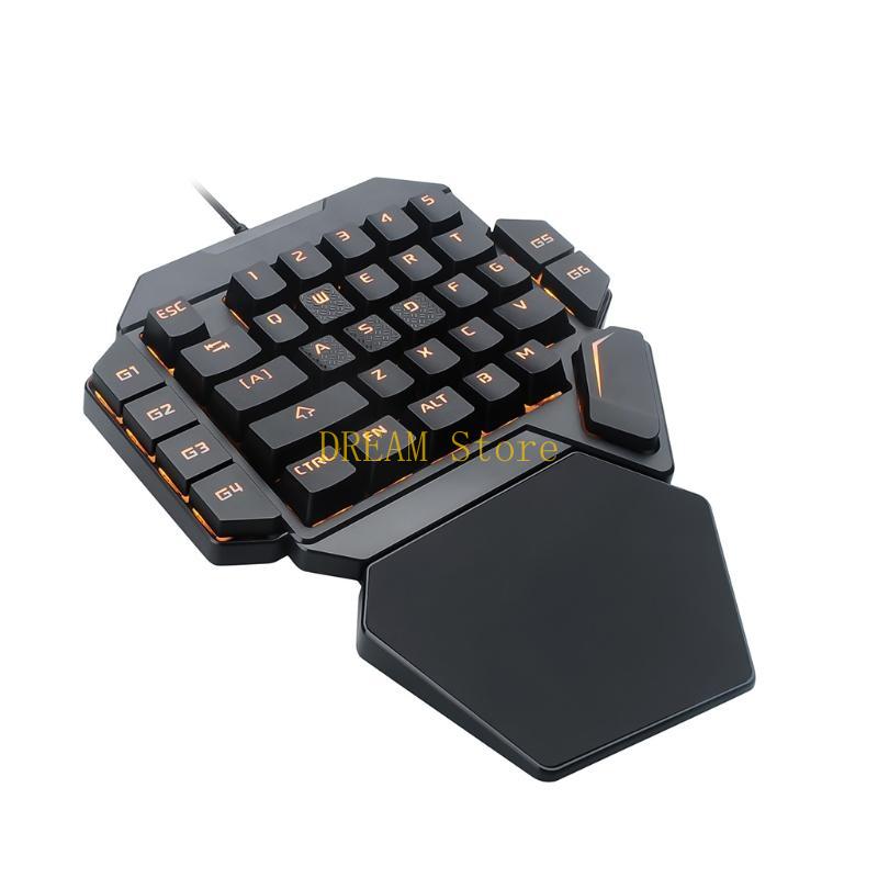 Single Hand RGB Luminous Backl - Gaming Keyboard 1 Hand ulasan dan harga