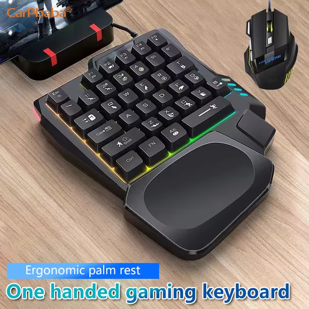 USB Single Hand One-Handed Gam - Gaming Keyboard 1 Hand ulasan dan harga