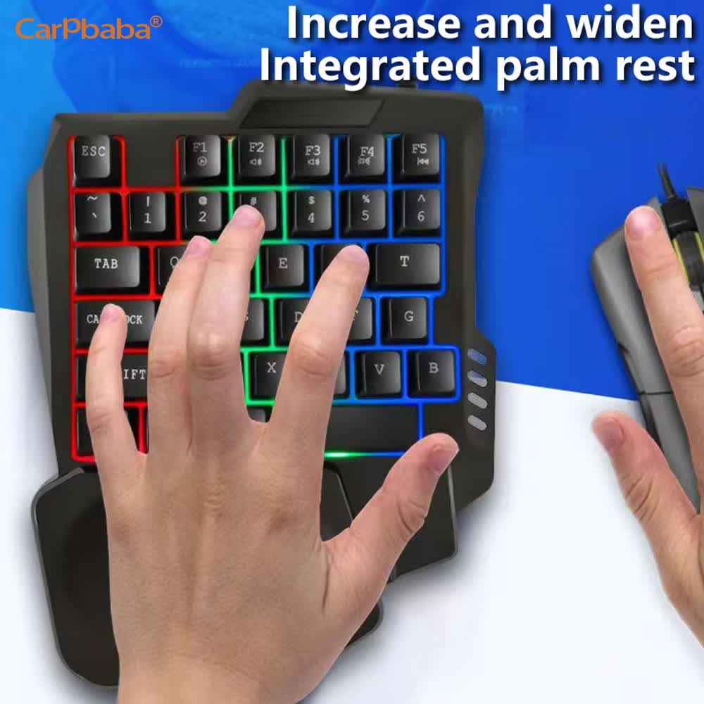USB Single Hand One-Handed Gam - Gaming Keyboard 1 Hand ulasan dan harga