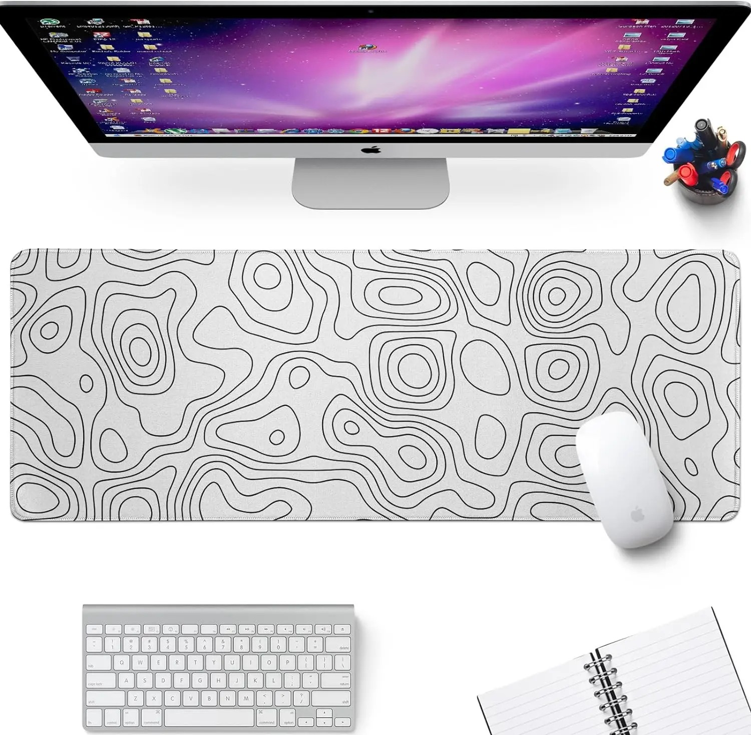 White Rubber Mouse Pad Topogra - Gaming Keyboard High Ground ulasan dan harga