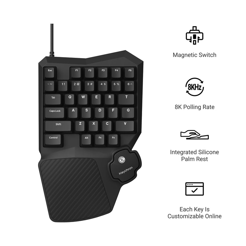 Keychron C0 HE 8K wired One Ha - Gaming Keyboard 1 Hand ulasan dan harga