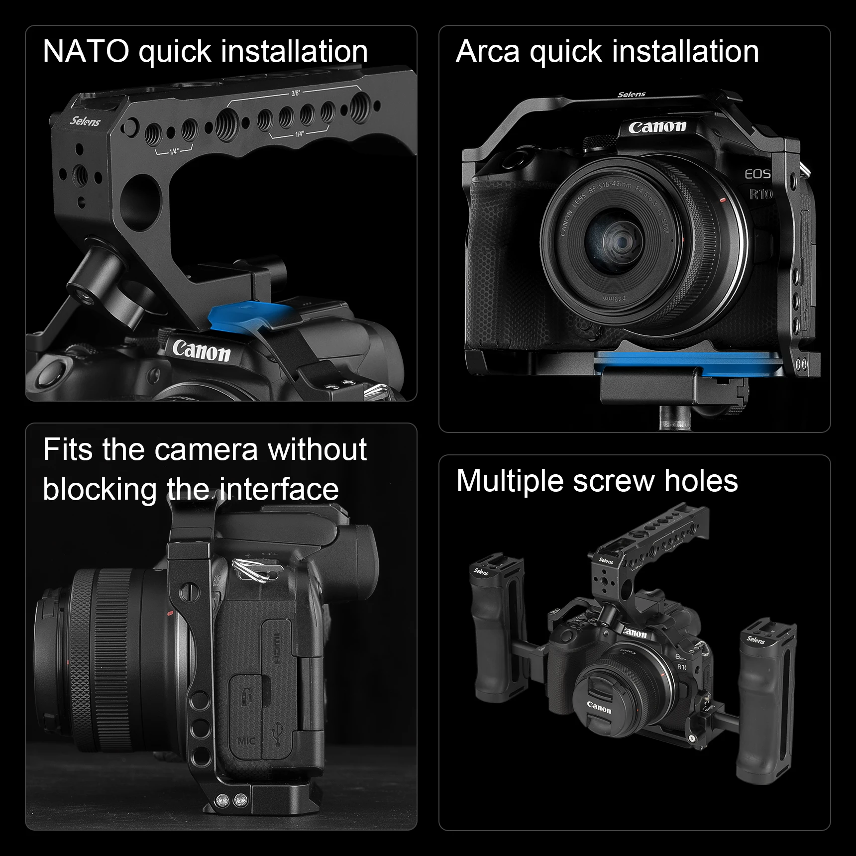 Selens Camera Full Cage Metal  - Stabilizer Screw In ulasan dan harga
